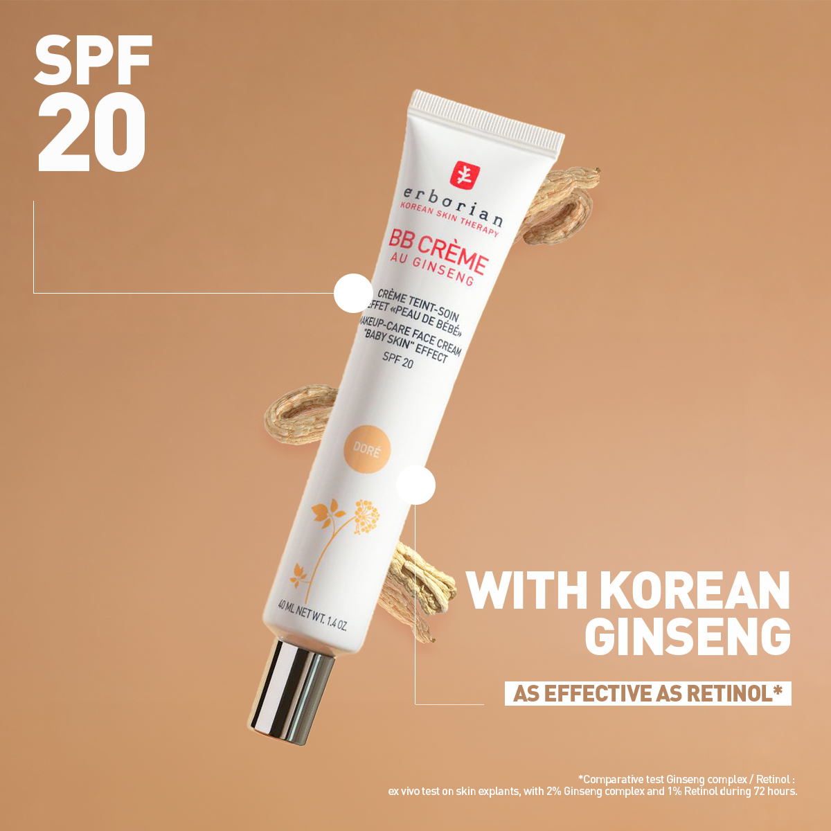 Erborian BB Cream with Ginseng - SPF 20 Clair