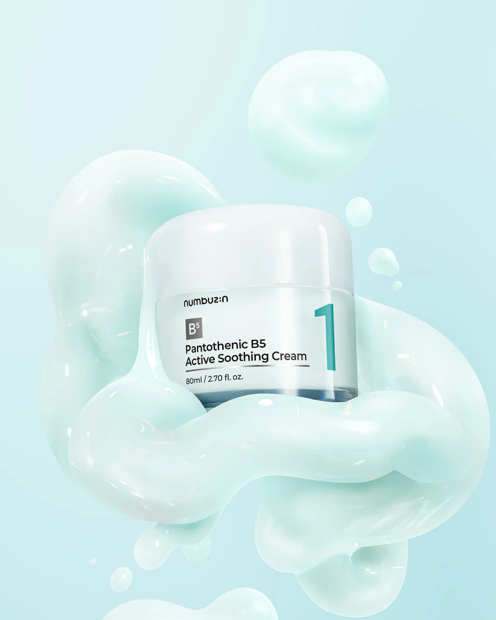 Numbuzin – No.1 Pantothenic B5 Active Soothing Cream – 80ml