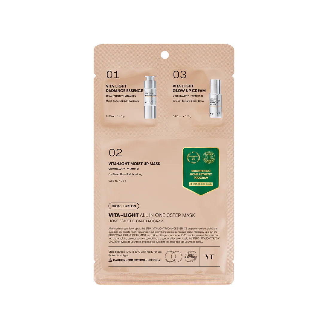 VT COSMETICS Vita-Light All In One 3 Step Mask