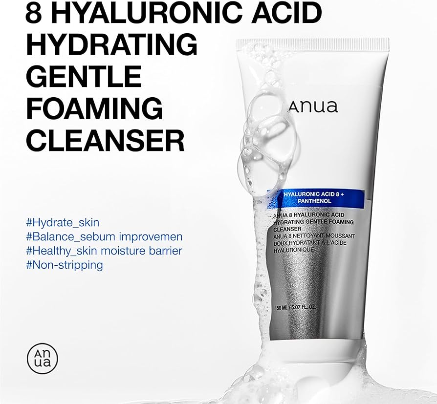 Anua – 8 Hyaluronic Acid Hydrating Gentle Foaming Cleanser, 150ml