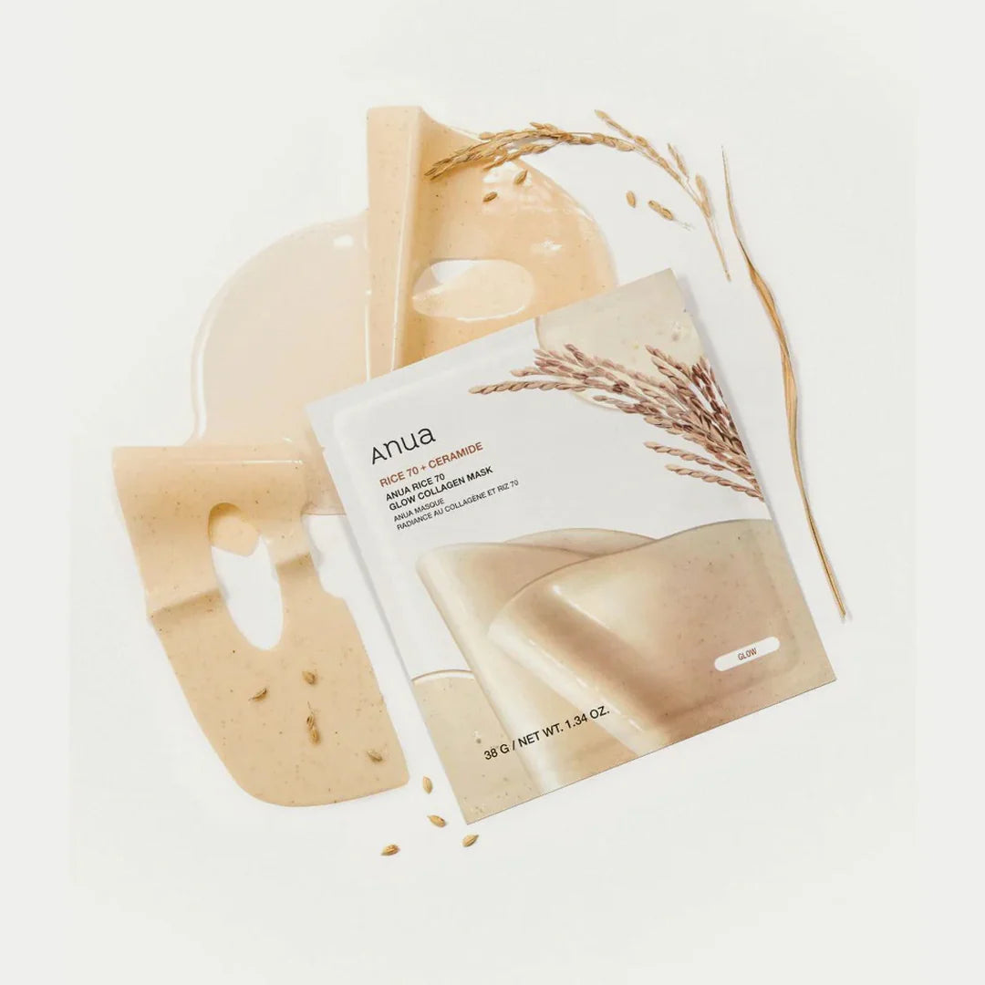 ANUA Rice 70 Glow Maschera al collagene