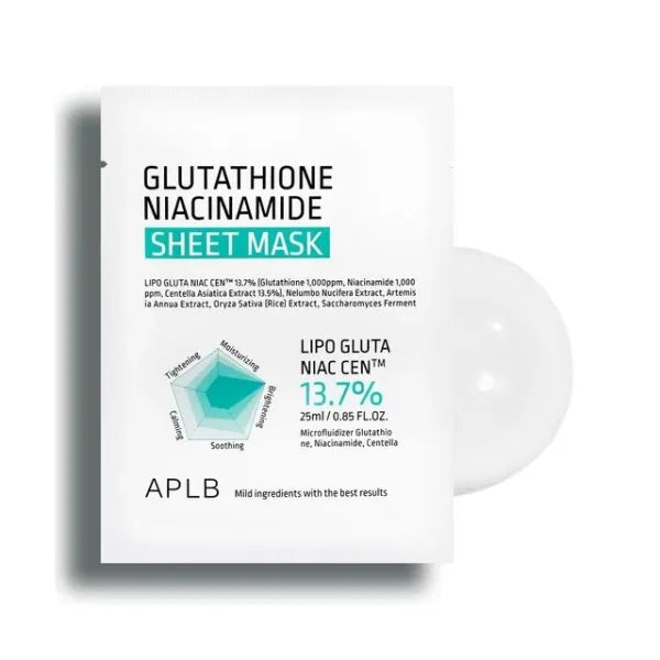 Aplb – Maschera in tessuto al glutatione e niacinamide